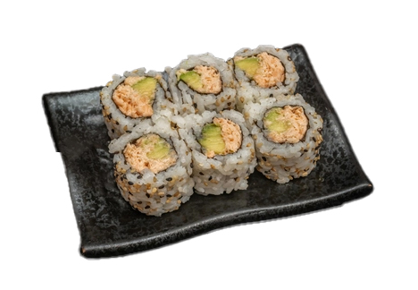 Cooked Salmon and Avocado Uramaki