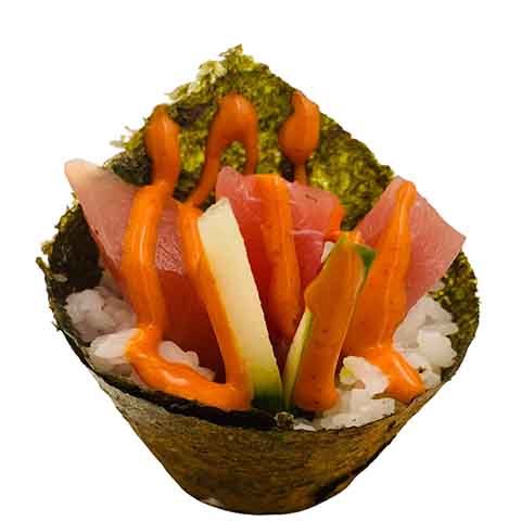 Spicy Tuna and Cucumber Temaki